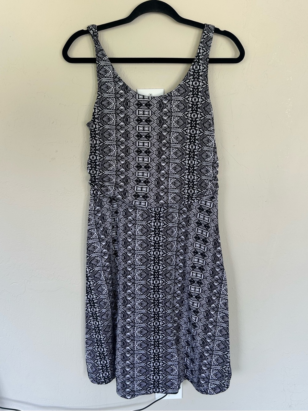 Vintage Faded Glory Womens Geometric Print Sleeveless Dress Size Med (1664)
